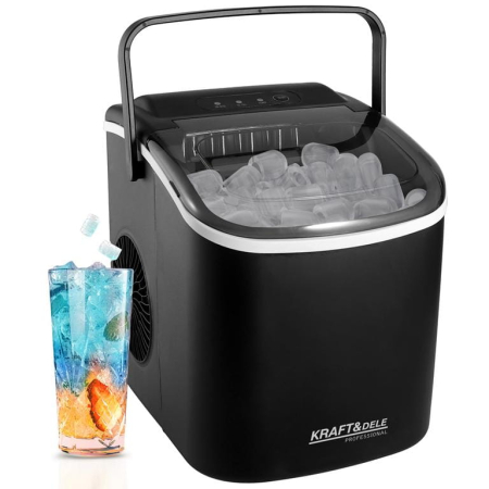 Masina aparat de facut gheata, 28x11.5x0 cm 220V 1.2 Litri, Economica, agent frigorific modern R600A, Negru (KD4124) [4]