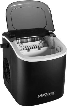 Produse noi (necategorizate) - Masina aparat de facut gheata, 28x11.5x0 cm 220V 1.2 Litri, Economica, agent frigorific modern R600A, Negru (KD4124)