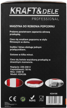 Masina aparat de facut popcorn, 1500 W (KD4106) [11]