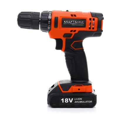 Aparat de mana - Masina, Aparat de gaurit, insurubat, Bormasina Autofiletanta cu baterii acumulator 18V 1.3Ah (KD1572)