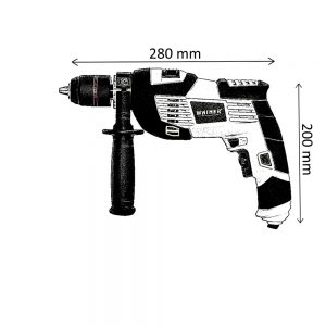 Masina, Aparat de gaurit, insurubat, Bormasina cu percutie, Autofiletanta 1200W (ED1) [4]