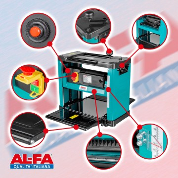Masina aparat de rindeluit si degrosat stationar electrica 2400W (ALTP330-21) [13]
