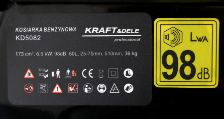 Masina aparat motor benzina de tuns iarba gazon 9CP 51cm (KD5082) [10]