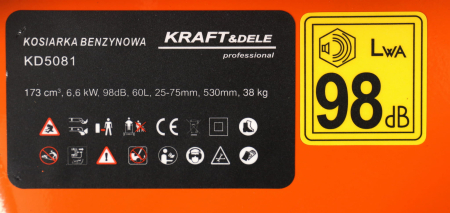 Masina aparat motor benzina de tuns iarba gazon 9CP 53cm (KD5081) [14]