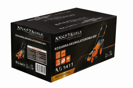 Masina aparat pe baterii acumulator 40V 2x20V 6Ah de tuns iarba gazon 38cm (KD5411) [26]