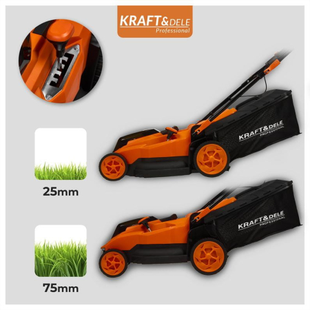 Masina aparat pe baterii acumulator 40V 2x20V 6Ah de tuns iarba gazon 38cm (KD5411) [34]