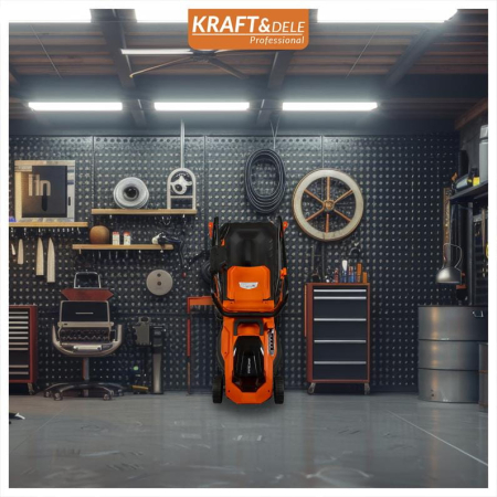 Masina aparat pe baterii acumulator 40V 2x20V 6Ah de tuns iarba gazon 38cm (KD5411) [40]