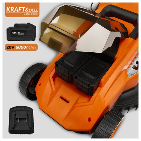 Masina aparat pe baterii acumulator 40V 2x20V 6Ah de tuns iarba gazon 38cm (KD5411) [31]