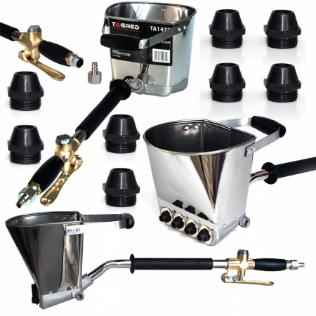 Aparate tencuit - Masina aparat pneumatic tencuit pereti + 8 duze 7 11mm (TA1472)