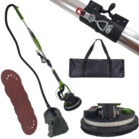 Masina aparat slefuit pereti 225mm 800-1750rpm cu aspirare extensibil girafa cu lumina LED EX1050 (EFT-9214) [0]