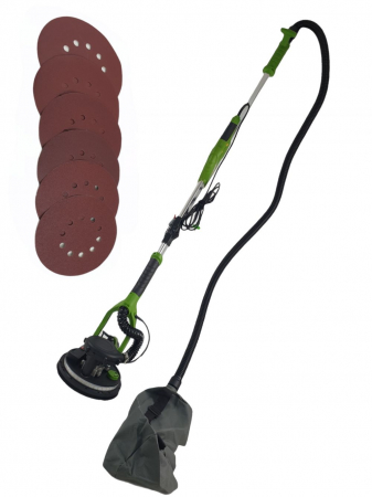 Masina aparat slefuit pereti 225mm 800-1750rpm cu aspirare extensibil girafa cu lumina LED EX1050 (EFT-9214) [9]