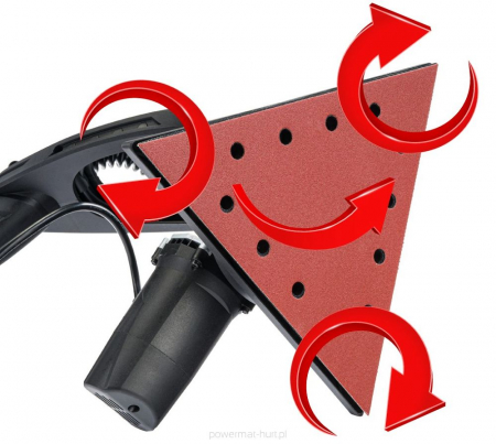 Masina, aparat slefuit pereti 1500W 2 in 1 225mm cu aspirare extensibil girafa cu lumina LED (RTSDG0085) [15]