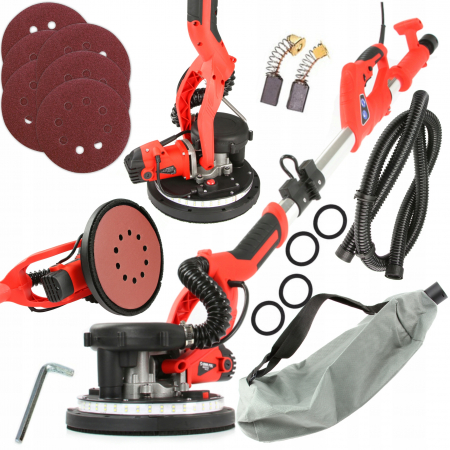 Masina, aparat slefuit pereti 2000W 225mm cu aspirare extensibil girafa cu lumina LED (M90206) [9]