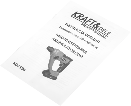 Masina ciocan de gaurit cu percutie rotopercutor 21V, 2J, 2 x 4Ah, SDS valiza (KD3196) [15]