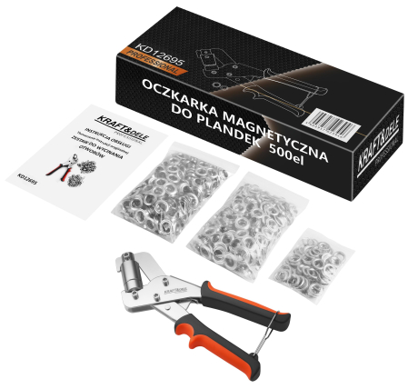 Prelata - Masina de fixat inele pentru prelate, magnetica, 500 buc. (KD12695)