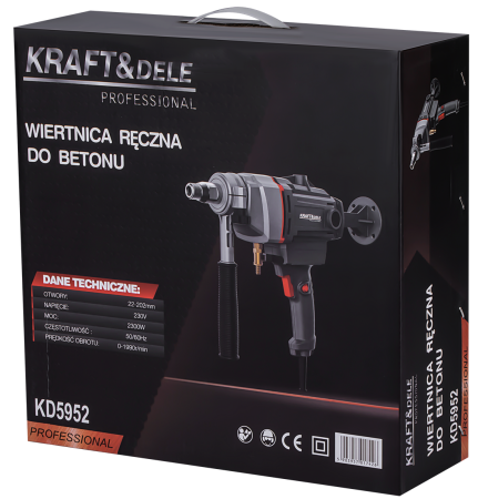 Masina de gaurit carotat beton 2300W Ø202mm racire cu apa Profesionala (KD5952) [13]