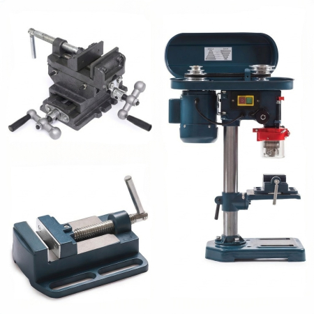 Aparat carotat - Masina de gaurit cu coloana 2850W mandrina 16mm + menghina masa 75mm (BX-2084 + KD10742)