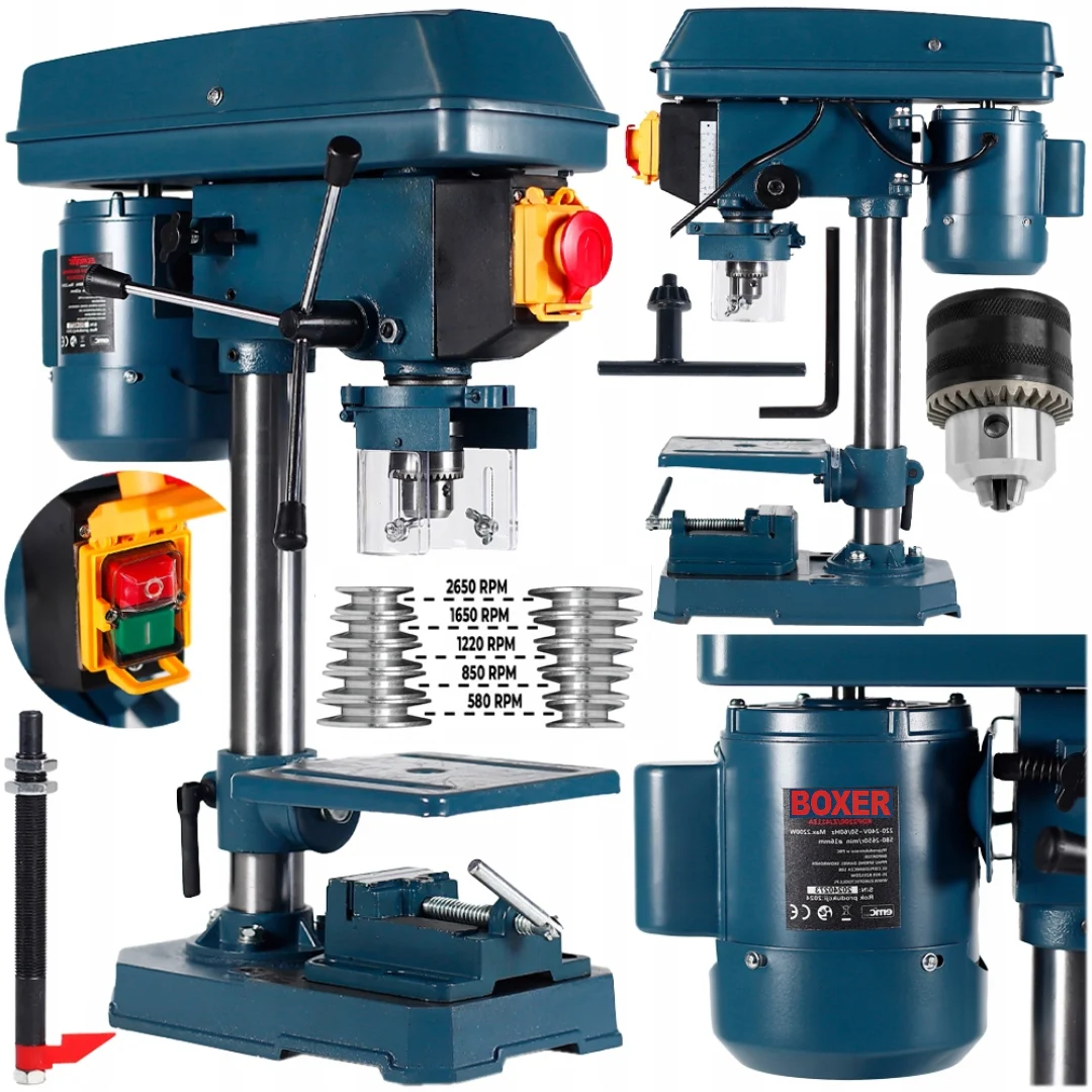 Masina de gaurit cu coloana 2850W mandrina 16mm + menghina masa 75mm (BX-2084 + KD10742) [14]