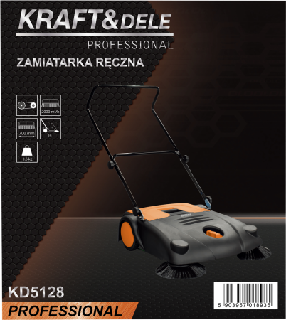 Masina de maturat manuala tip impingere 700mm cu rezervor 14L (KD5128) [26]