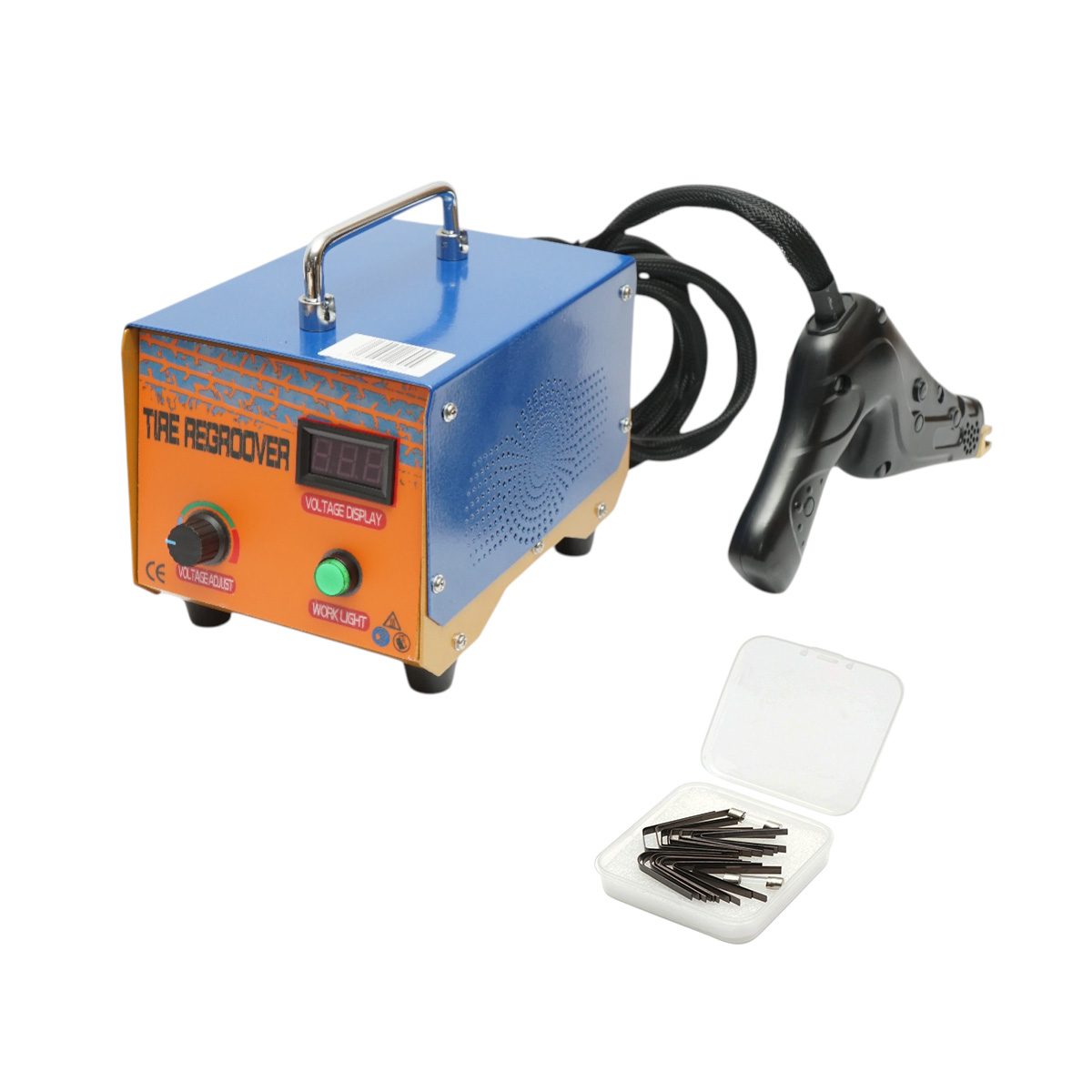 Masina de recanelare anvelope portabila 1000W, 220V cu afisaj digital, reglaj tensiune, 20 lame U si V incluse DISRT09 (BK87095) [0]