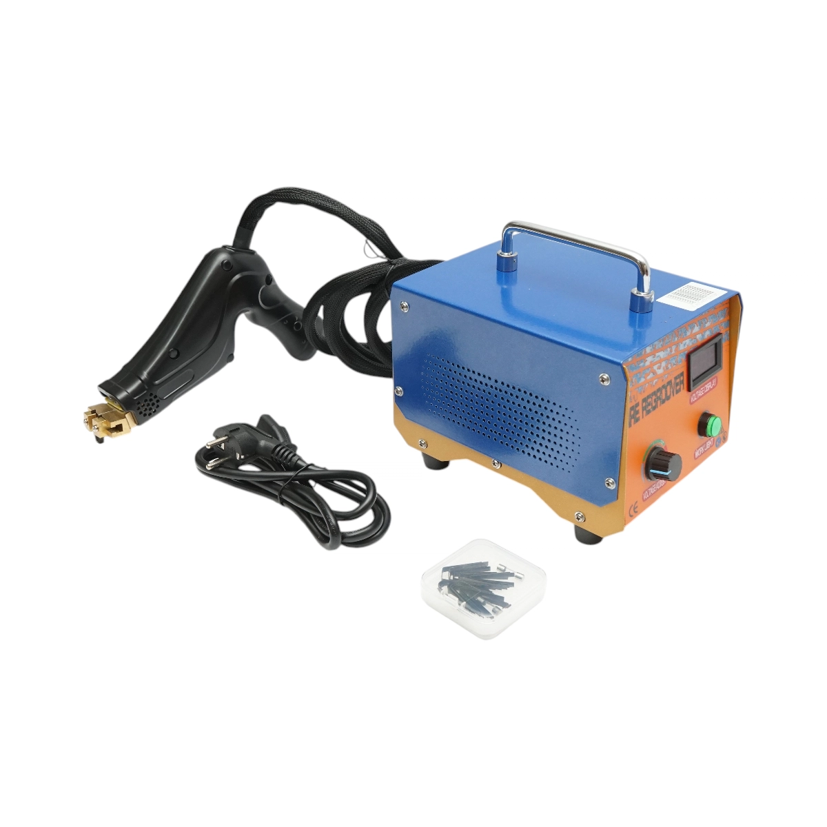 Masina de recanelare anvelope portabila 1000W, 220V cu afisaj digital, reglaj tensiune, 20 lame U si V incluse DISRT09 (BK87095) [5]