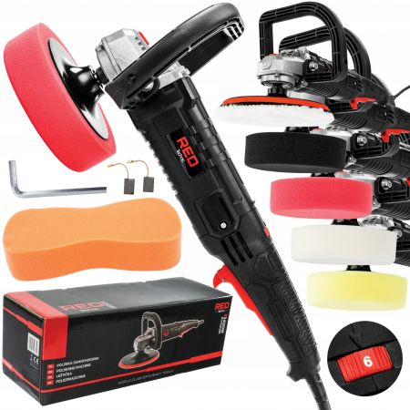 Masina de slefuit polisat lustruit auto 2400W 180mm + bureti + accesorii (RTPS0088) [0]