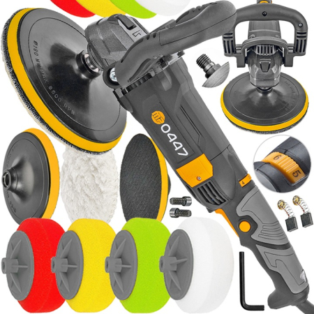 Scule Atelier Auto - Masina de slefuit polisat lustruit auto 2600W 180mm + bureti + accesorii (MP0447)