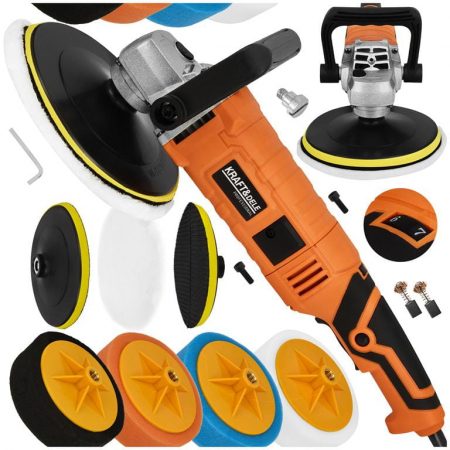 Scule Atelier Auto - Masina de slefuit polisat lustruit auto 2650W 180mm + bureti + accesorii (KD3078)