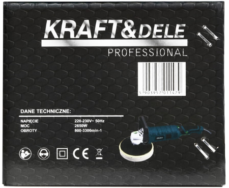 Masina de slefuit polisat lustruit auto 2650W 180mm + bureti + accesorii (KD3079) [27]