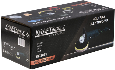 Masina de slefuit polisat lustruit auto 2650W 180mm + bureti + accesorii (KD3079) [23]