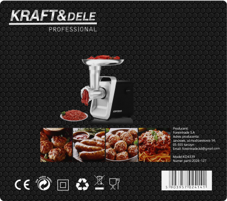 Masina de tocat carne electrica 2200 W, cu accesorii pentru carnati si kubbe (KD4339) [13]