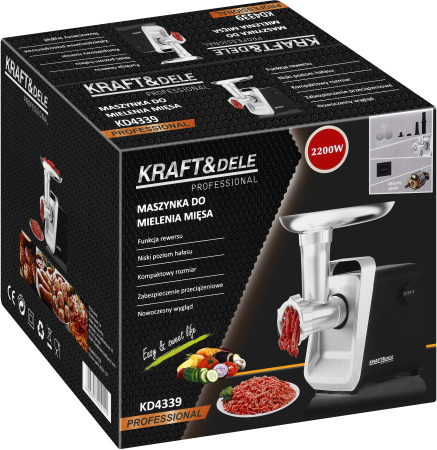 Masina de tocat carne electrica 2200 W, cu accesorii pentru carnati si kubbe (KD4339) [12]