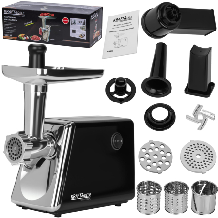Altele - Masina de tocat carne electrica 3 Kg/min 2200W + accesorii 3 site palnie (KD4136)