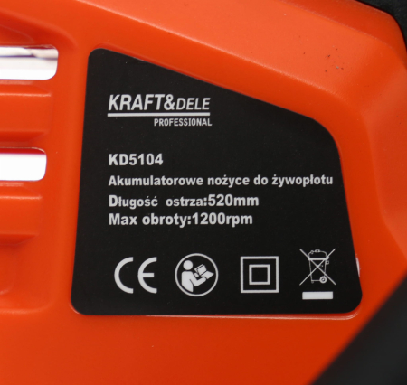 Masina de tuns gard viu electrica 520mm acumulator 20V 1.5A (KD5104) [6]