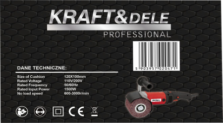 Masina slefuit lustruit cilindrica 1500W perii cilindrice lemn metal piatra indepartare rugina (KD3064) [9]