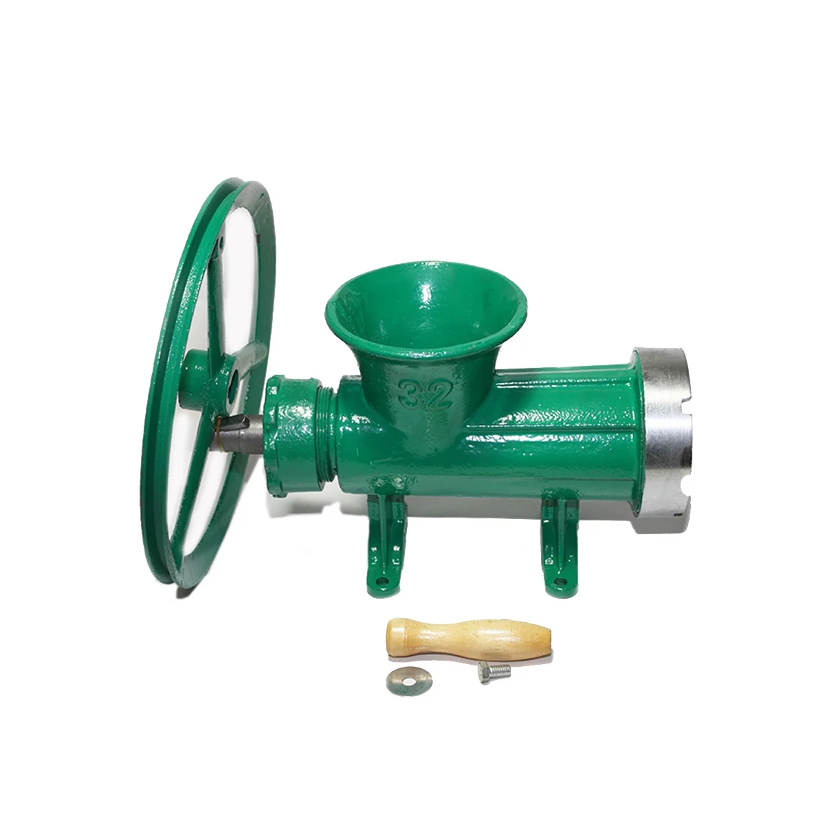 Altele - Masina tocat carne din fonta, 1 sita, cu fulie (GF-0043-S001-G02)