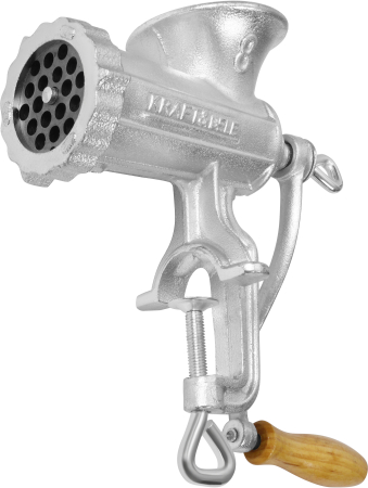 Ustensile bucatarie - Masina tocat carne manuala nr 8 fonta galvanizata site 3 5 8mm palnii carnati (KD4191)