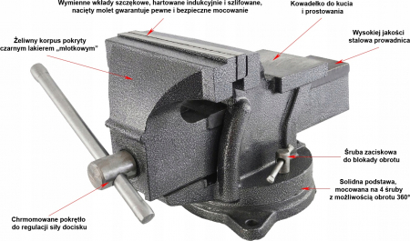 Menghina banc rotativa 200mm cu nicovala (V88003) [6]