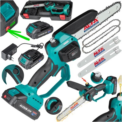 Fierastraie cu lant - Mini fierastrau cu acumulator pentru crengi 21V de 1000W si sina 8 inchi 20 cm (ALCD2B-21V)