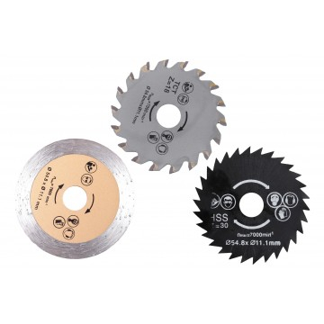 Mini fierastrau electric circular 400 W cu 3 discuri (LXMS10) [2]