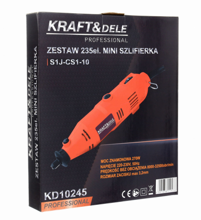 Mini freza electrica 270W 235 piese 32500 rpm (KD10245) [8]