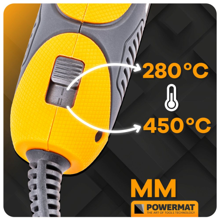 Mini pistol aer cald 450W cu 2 trepte temperatura si accesorii PM1405 (PM-MOP-450T) [17]