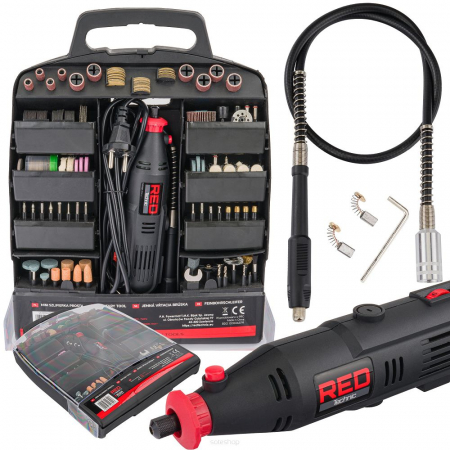 Polizor mini - Mini polizor drept 350W cu maner 300piese (RTSPT0047)