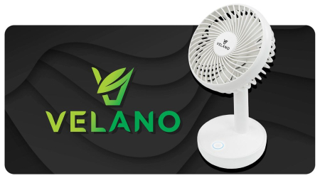 Mini ventilator portabil cu acumulator USB 1200mAh 3 viteze si inclinare reglabila (VELWEBS0012) [13]