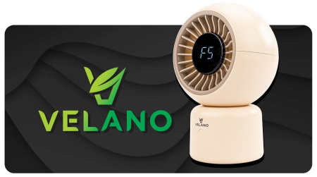 Mini ventilator portabil baterie 3600mAh si afisaj LED (VELWEBS0010) [1]