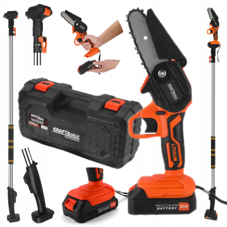 Fierastraie cu lant - Minidrujba fierastrau drujba electrica baterii 21V 2Ah + brat extensibil (KD10642)