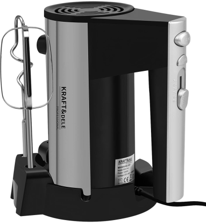 Mixer de mana 1000W cu 5 viteze si functie turbo cu teluri si carlige aluat (KD4142) [3]