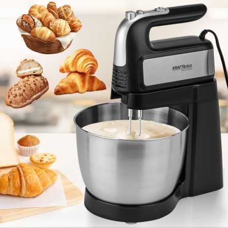 Mixer de mana detasabil cu bol 4.5L 5 trepte + TURBO 1000 W (KD4141) [19]