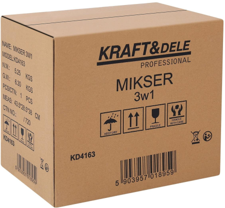 Mixer planetar 2500 W, bol inox 6 L, 6 viteze (KD4163) [16]