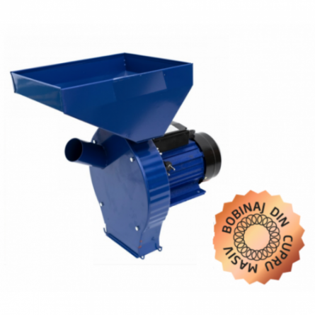 Moara electrica 4500W 4.5kW 350kg h cereale uruiala boaba + suport metalic cuva extra mare (CMP1218+) [3]
